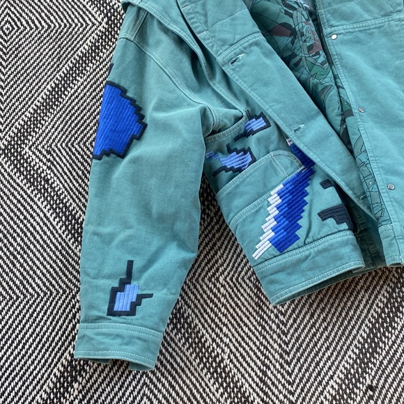 Isabel Marant Erial Oversized Convertible Embroidered Denim Jacket - 38 - Picture 7 of 13